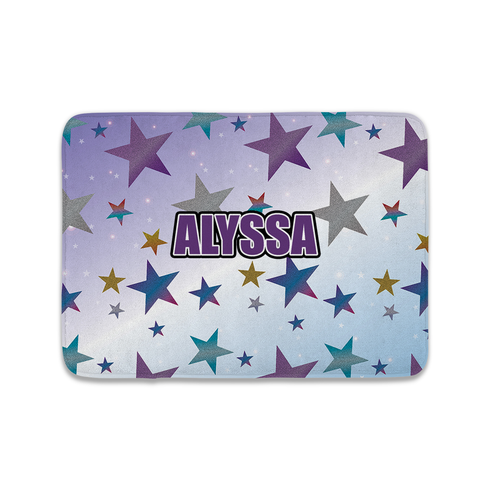PERSONALIZED FLOOR MAT-OG GLITTER STAR